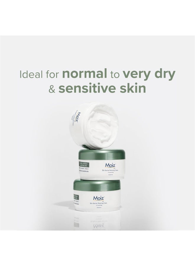 Moiz MM Skin Barrier Restoring Cream | For Very Dry & Sensitive Skin | Shea Butter & Vitamin E | Dermatologically Tested |150 g - Image 3
